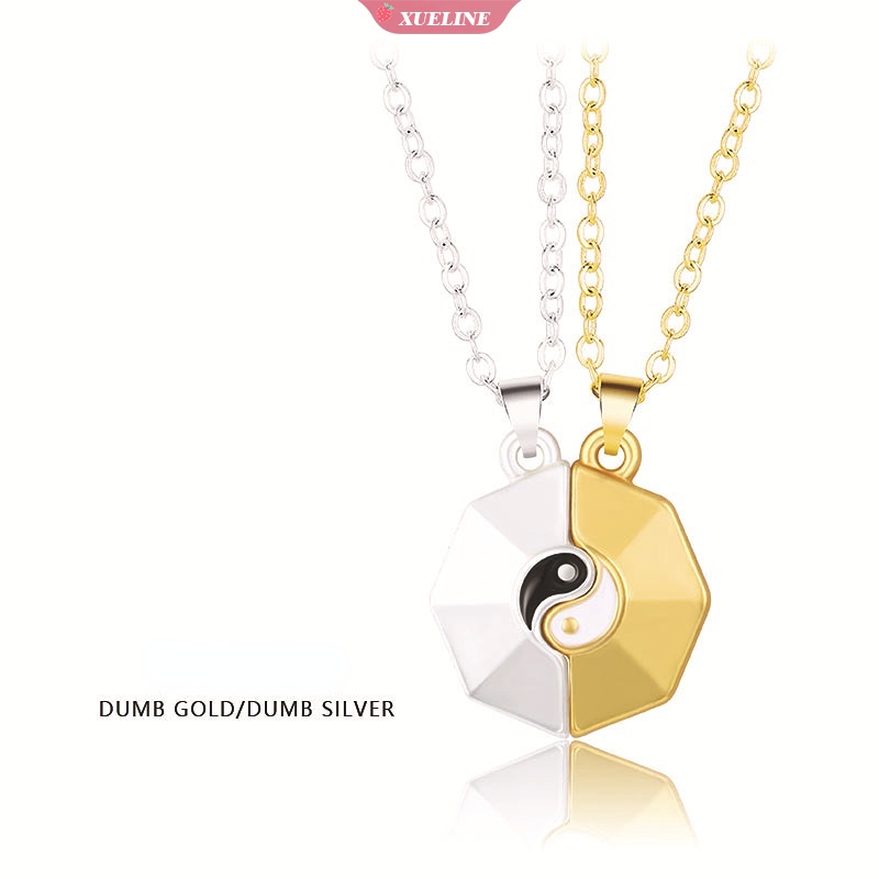Fashion Bagua magnet Liontin Taijiquan Kalung Pasangan Wanita Persahabatan Perhiasan Tali Rantai Liontin Pesta Kekasih Hadiah [ZXL]