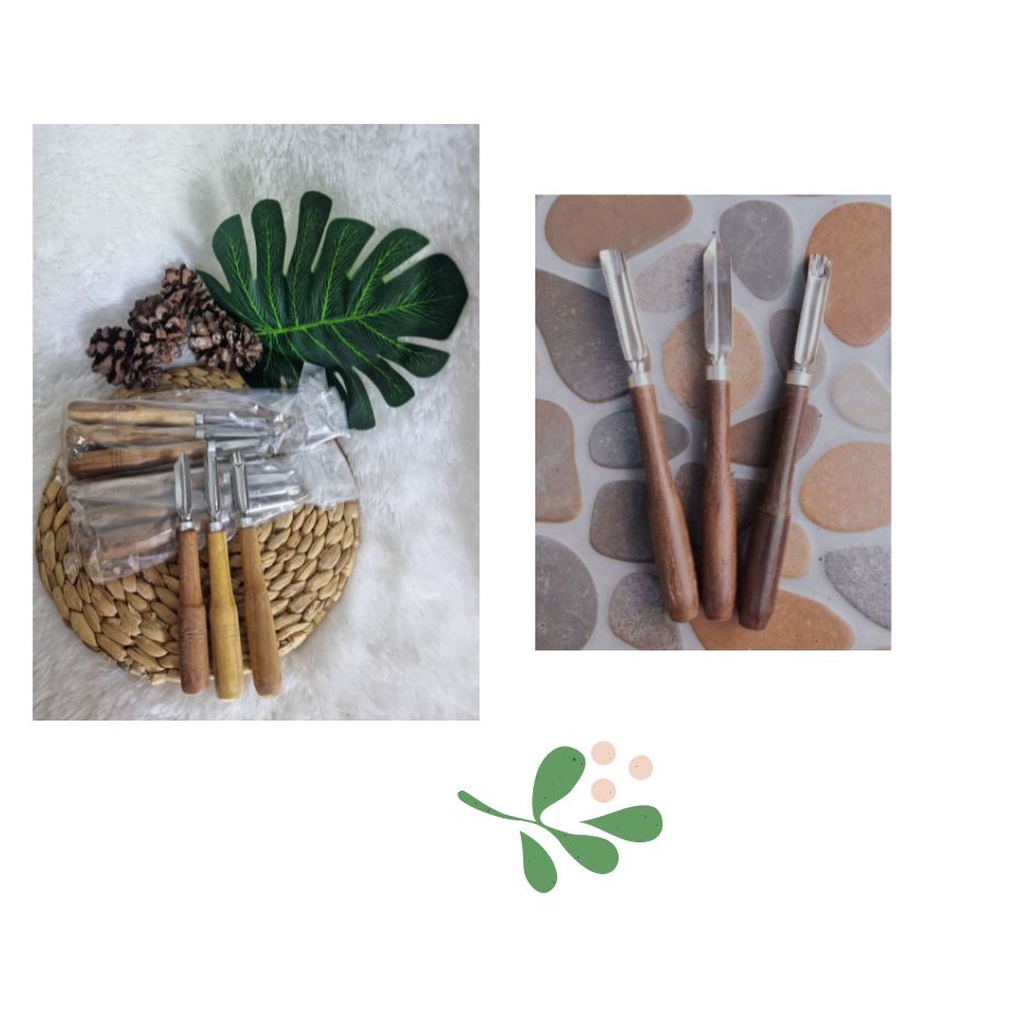 pisau ukir buah / pisau garnish / pisau carving / pisau 1 set isi 3 / PISAU GARNISH ISI 3/PISAU UKIR