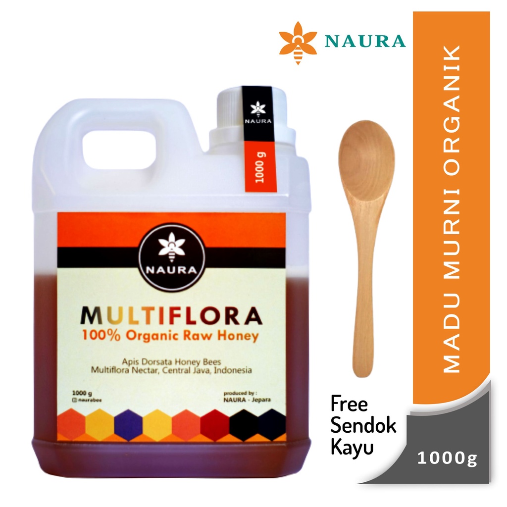 

Naura Bee Madu Asli - Madu Murni 1kg Nektar Multiflora 100% Pure Raw Honey / Honey Organic Raw Nektar Multiflora Madu Amils Penambah Daya Tahan Tubuh Sistem Imun