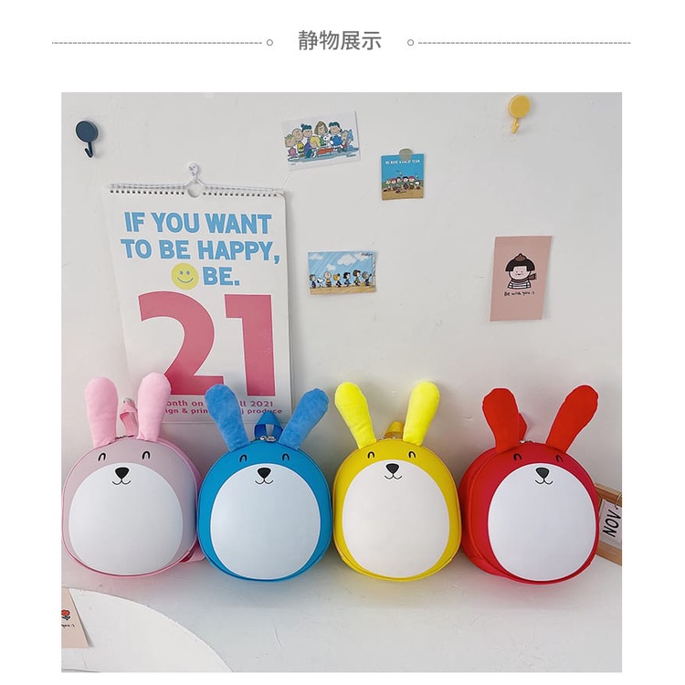 [Juallaris.id]Tas Ransel Anak Motif Kelinci Pink Lucu / Cute Kids Pink Bunny Back Pac / Ransel Bunny / Anti air