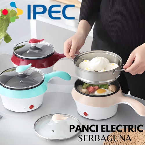 Multifungsi electric fry pan / Panci Listrik lapisan keramik 22cm / steaming pan panci elektrik