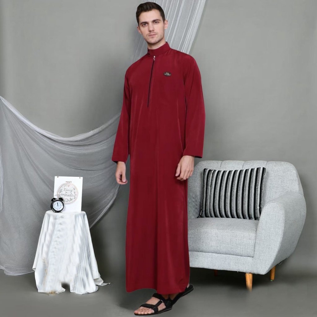 Jubah madinah pria dewasa - gamis pria - koko dewasa - FREE PECI DAN TASBIH