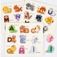 Puzzle Alphabet Motif Animal 331-2 Mainan Puzzle Anak Mainan Huruf Puzzle Alfabet Puzzle Kayu Huruf Puzzle Huruf