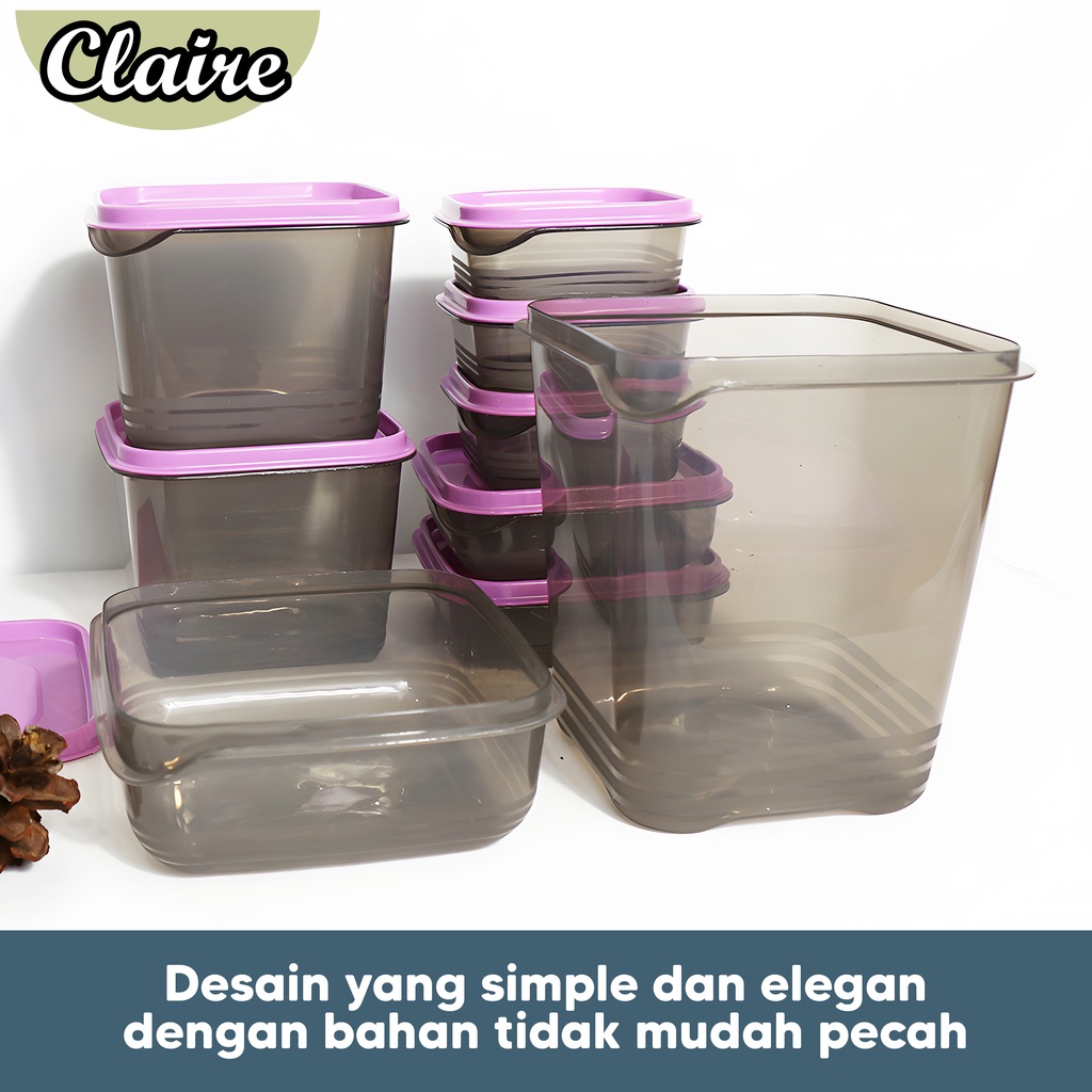 Set toples penyimpanan makanan isi 14pcs / Food storage multifungsi 14pcs