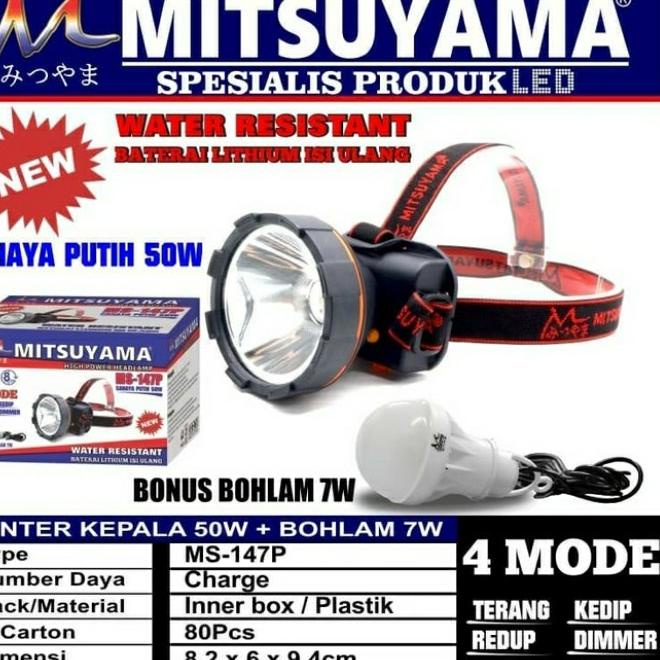 Murah Spesial COD✅Senter Kepala Selam Diving 80 Watt Mitsuyama MS-216P/K / Head Lamp Diving 80Watt / Senter Kepala Mitsuyama MS 216P &amp; MS 216K 80 Watt Ring 88 / SENTER KEPALA SUPER TERANG MS-216P - MS-216K 80 WATT / MS 147P - MS 147K / MS-170P - MS-170K /