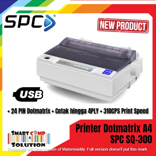 Printer Dot Matrix SPC SQ-300 / SQ300 Dotmatrix 24pin 4PLY USB Serial