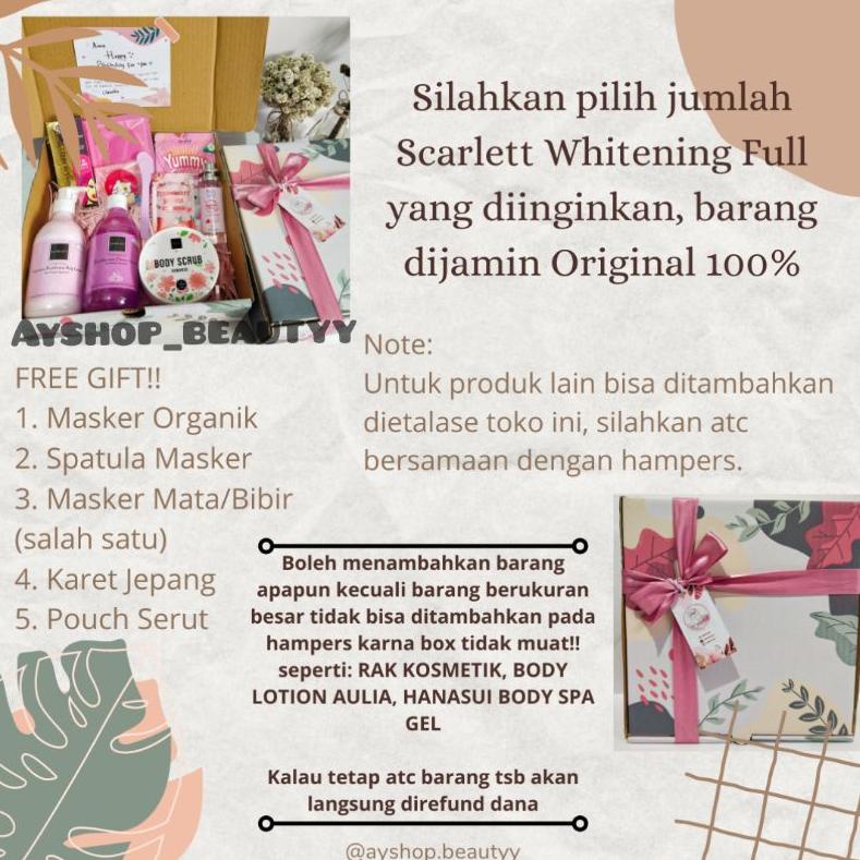 [D-4@9 ㊛) (1KG) BEBAS REQUEST Hampers Scarlett Whitening / Gift Box Scarlett Whitening / Kado Ulang 