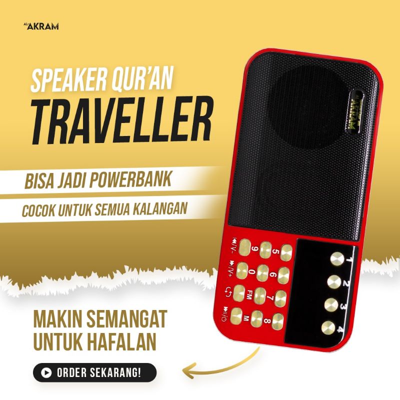 Speaker Al-Quran Tahfidz Traveller Power Bank Al Akram