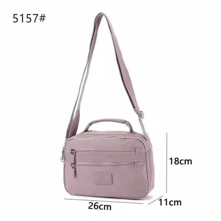 GUDIKA Bag 5157 - Tas Fashion Branded Ori Selempang bahu Cewek Kekinian Wanita Import Korea Original Terbaru Bahan Nilon Anti Air Waterproof