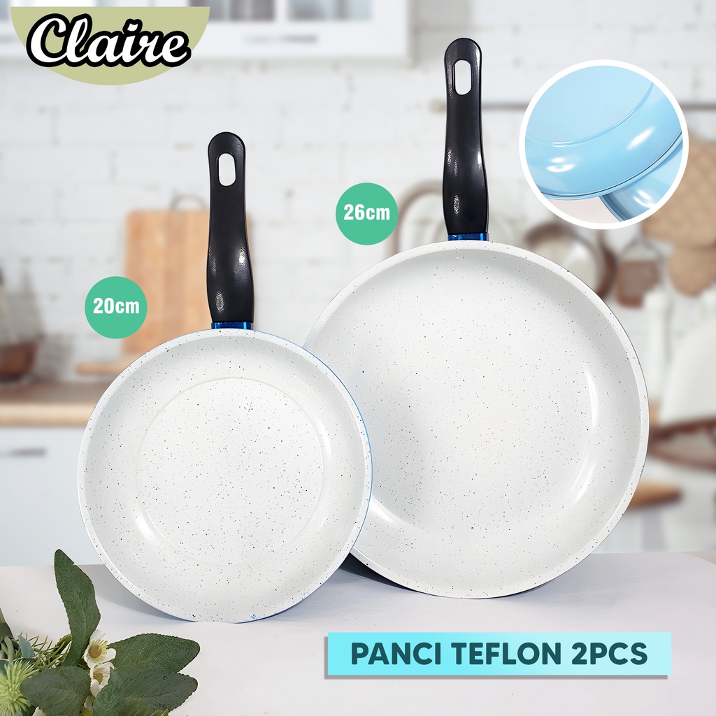 Teflon 1 set isi 2 pcs / Wajan Penggorengan set isi 2 / PANCI PENGGORENGAN SET