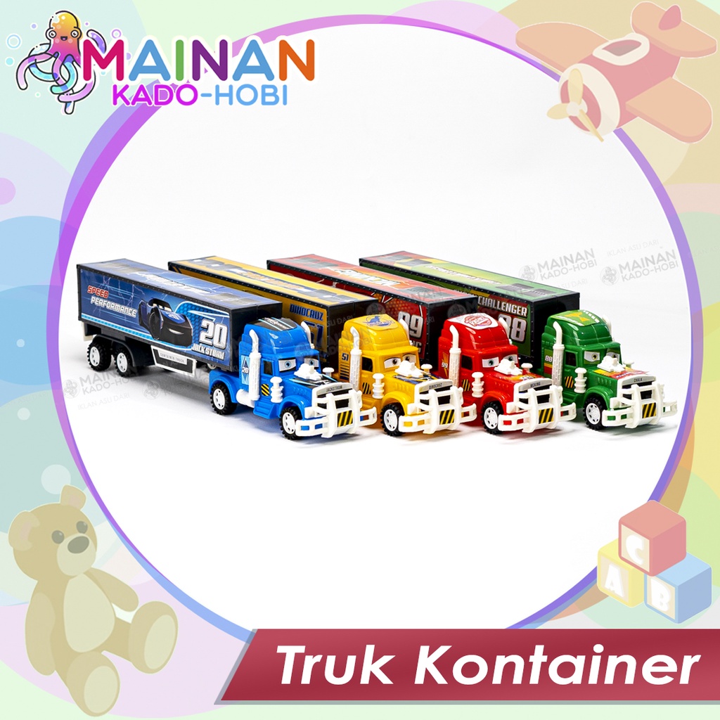 MAINAN ANAK MOBIL TRUK BARANG MINIATURE DIECAST TRUCK CONTAINER