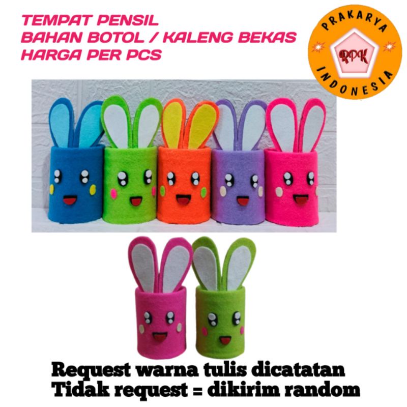 

Tempat pensil motif kucing kaleng atau botol bekas
