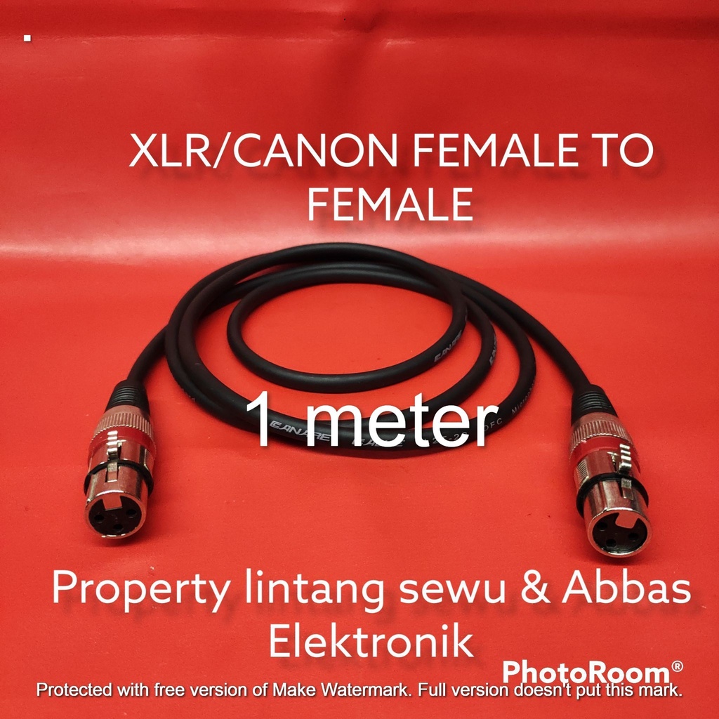 KABEL JEK XLR CANON FEMALE TO CANON FEMALE 1 METER