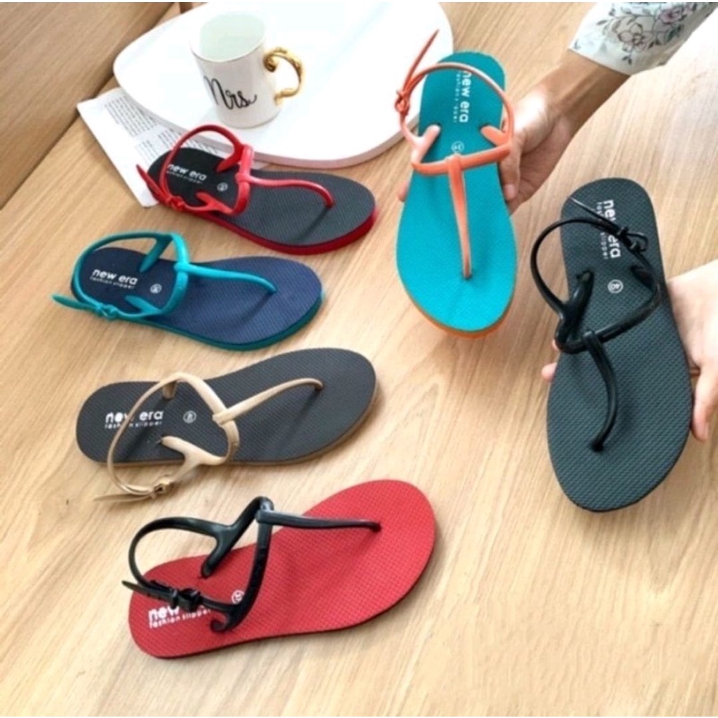 Sandal jepit wanita let New Era RAISA