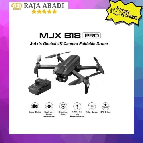 MJX Bugs B18 Pro GPS 3KM FPV Drone with 3-Axis Gimbal 4K EIS CAMERA