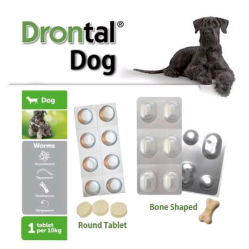 Drontal Dog &amp; Cat / Obat Cacing HARGA PER TABLET untuk 10kg