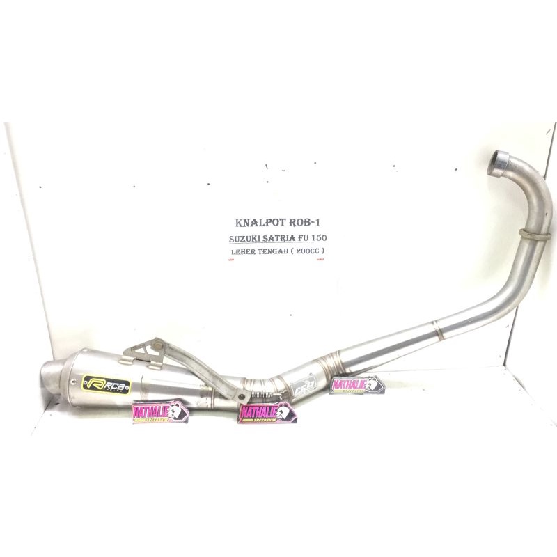 KNALPOT ROB 1 SUZUKI SATRIA FU 150 LEHER TENGAH ( 200CC )