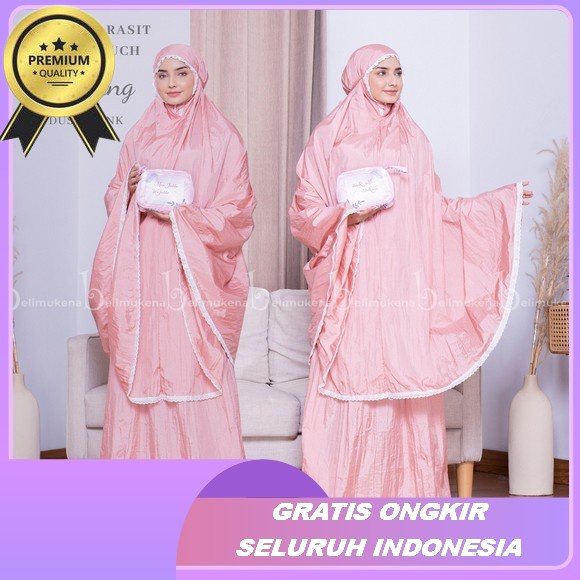 Mukena Dewasa Traveling 2 In 1 Terbaru Katun Mikro Tas Serut Mungkena Rayon Adem Mukenah Bali Katun 