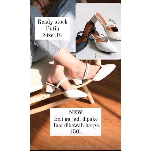 sepatu heels wanita putih. simple wedding shoes