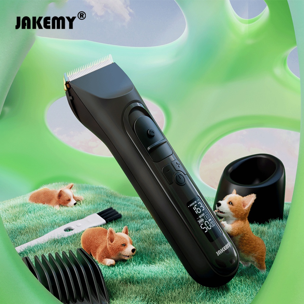 Jakemy JM-PE02 Alat Cukur Bulu Hewan Pet Hair Clipper Set Dual Chip
