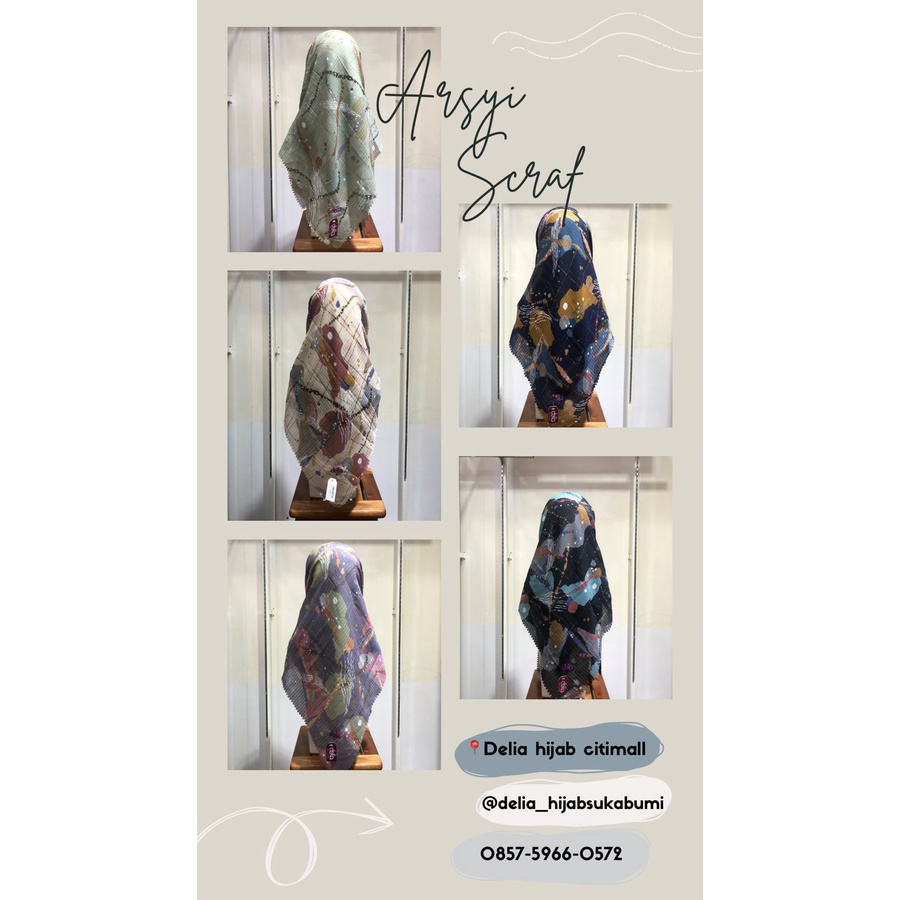 SCARF CORN SILK MOTIF TERBARU DELIA HIJAB