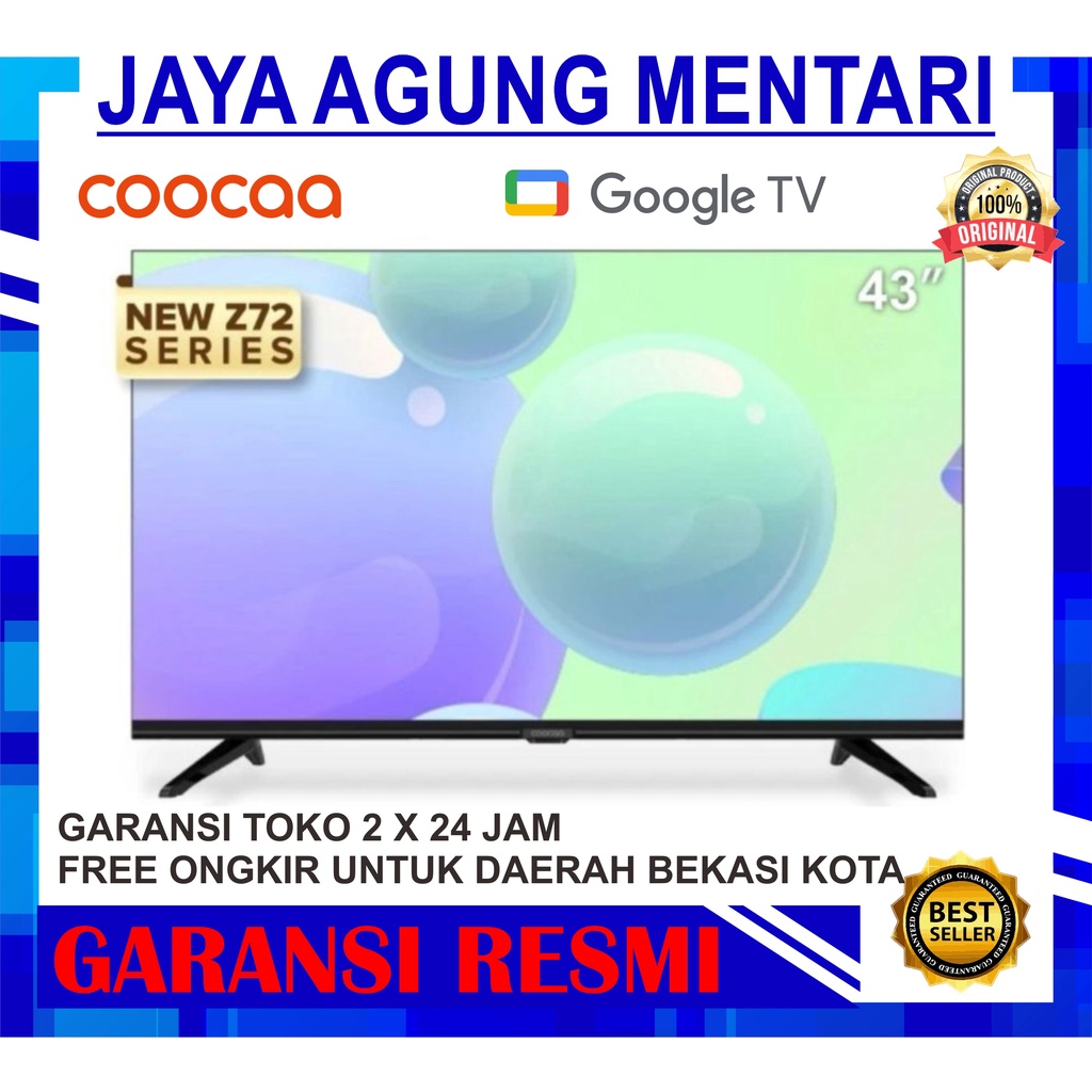 TV LED COOCAA 43Z72 GOOGLE TV 43 INCH SMART DIGITAL TV DOLBY AUDIO