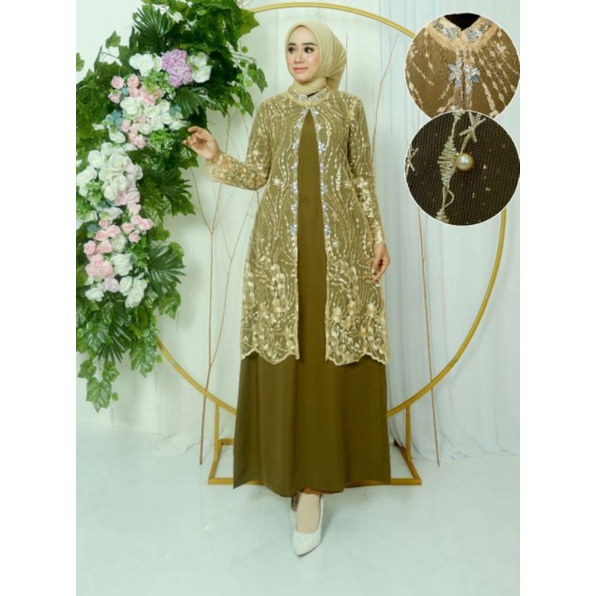 ALMEERA DRESS // BAHAN TILLE BORDIR MIX BORDIR PAYET // BAJU WISUDA // BAJU PESTA // KEBAYA MODERN // By Pelangi Jaya