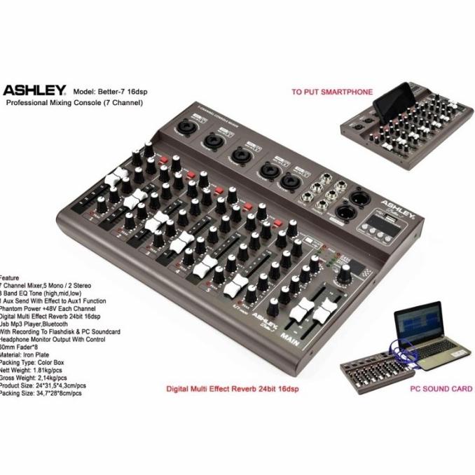 mixer ashley better 7 mixer audio ashley better7