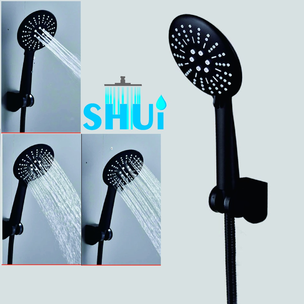 Hand Shower Hitam 3 way