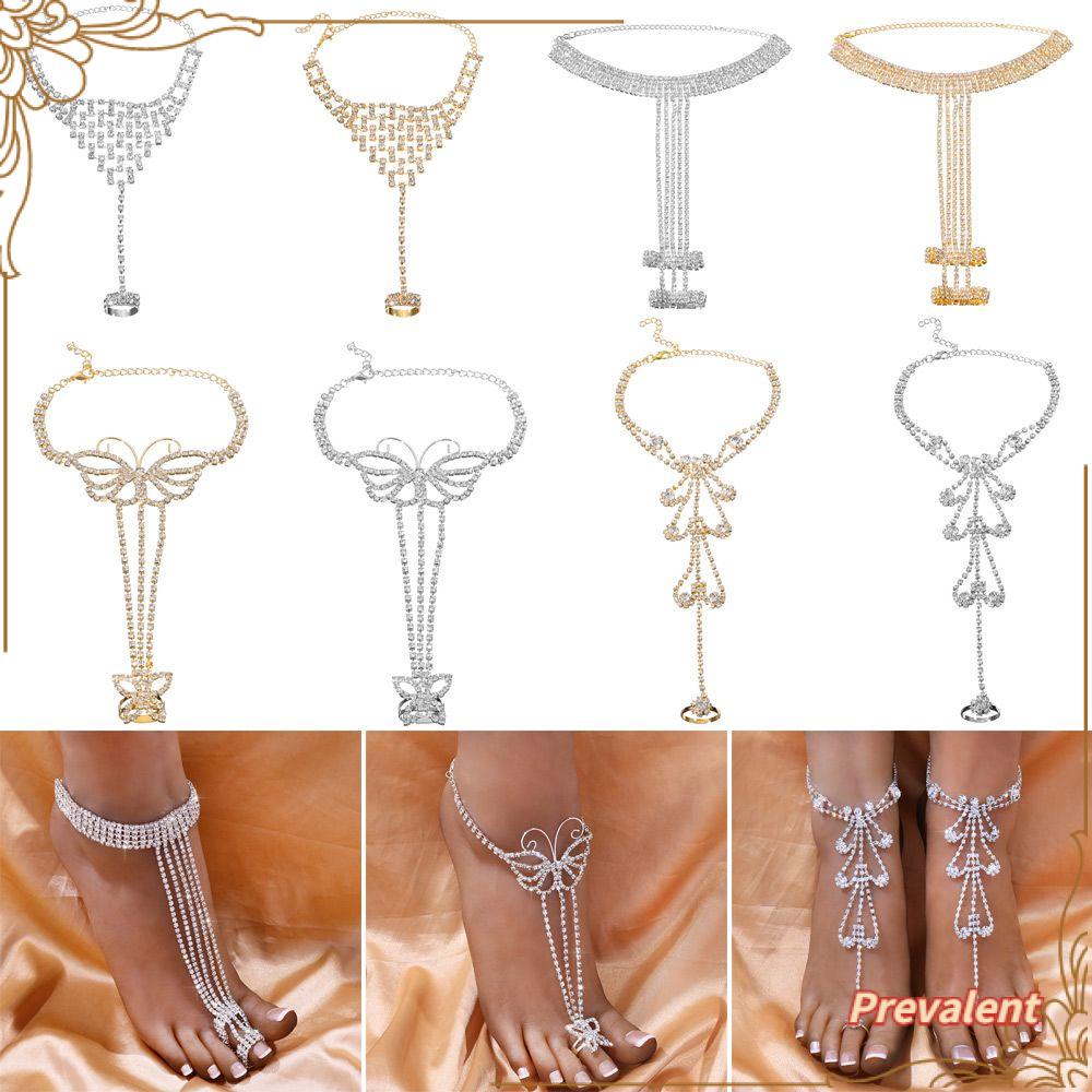 Preva Gelang Kaki Gelang Kaki Fashion Pantai Kristal Perhiasan
