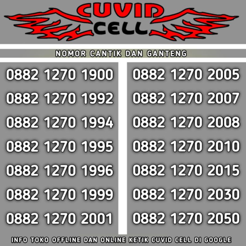 NOMOR CANTIK SMARTFREN 5G SERI TAHUN