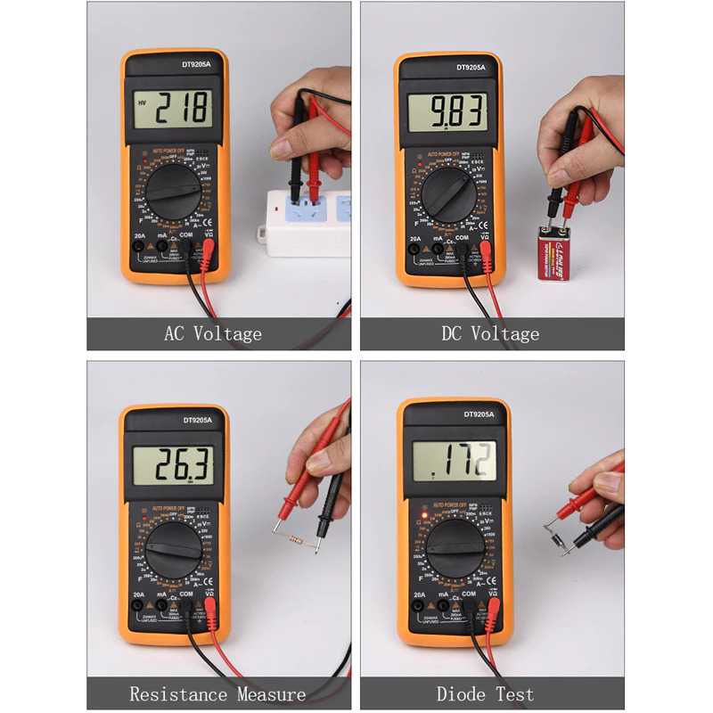 Digital Multimeter LCD DT-9205A Tester Arus Listrik AC/DC Voltage, Current, Resistance Ada Buzzer