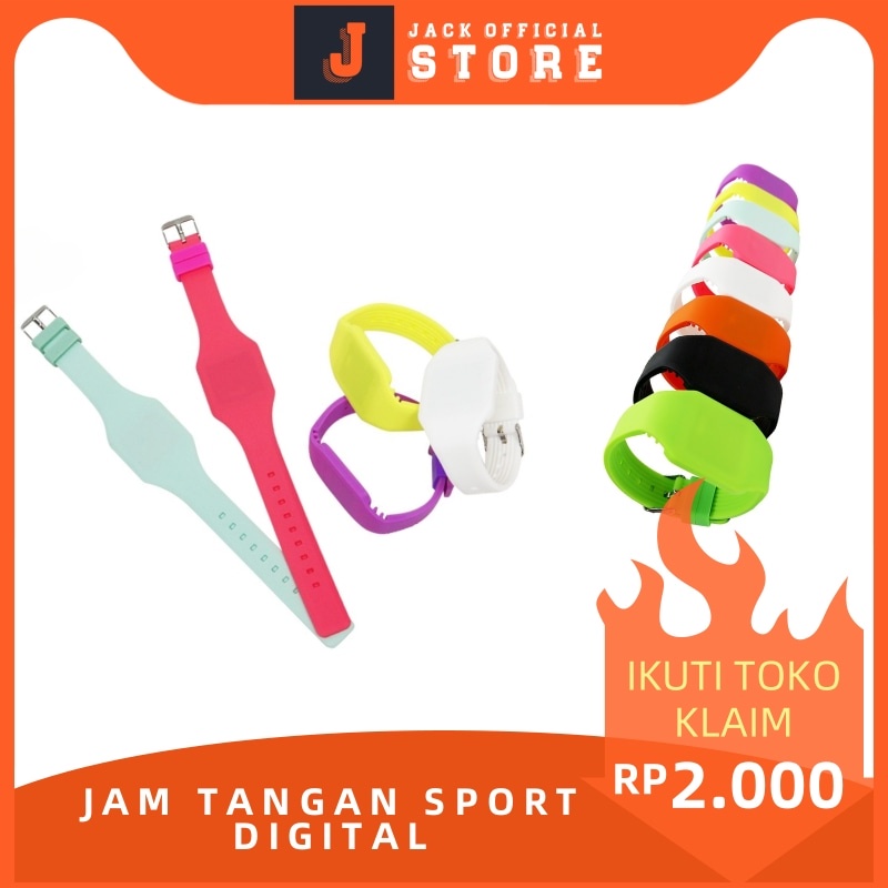 Jam Tangan Digital Watch Pria Wanita Karet Keren Souvenir Fashion Jam Tangan Import