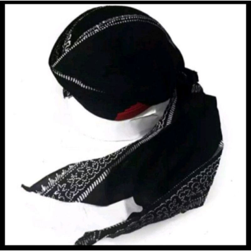 Blangkon Jogja  Lipat Sliwir Motif Wulung