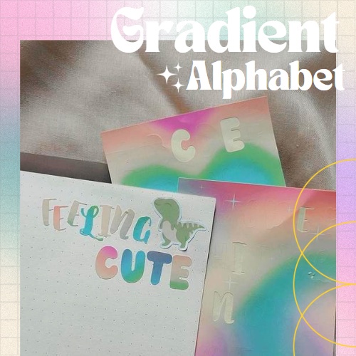 

Gradient Alphabet Stickers | stiker huruf gradasi | stiker abjad gradasi | stiker abc gradasi | stiker gradasi | stiker abc | alphabet | stiker pastel | stiker murah