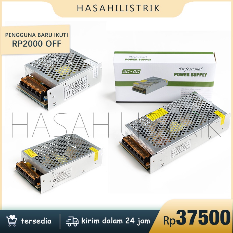 Trafo 5A60w/10A120w/ 20A250w /adaptor (ADAPTOR BESI) power supply 12V CCTV LED Strip