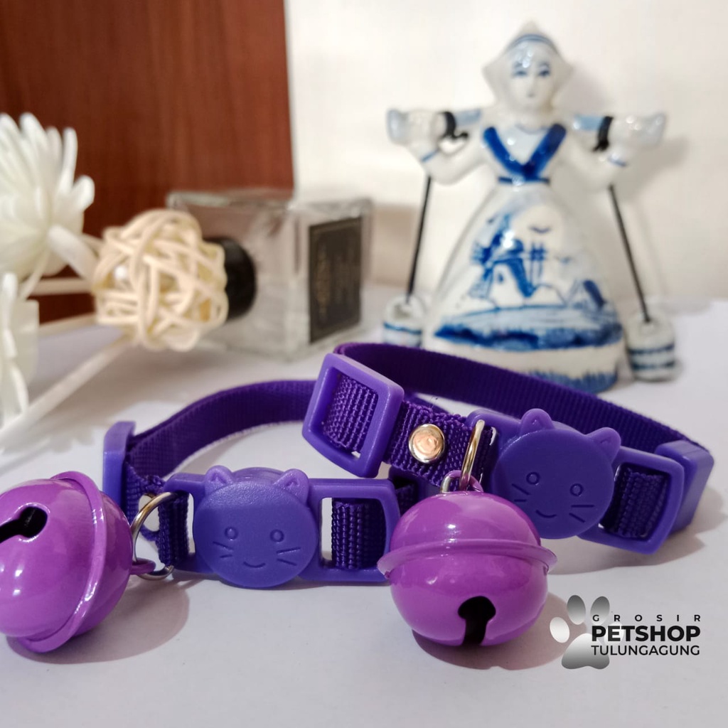 Paket Usaha Kalung Kucing Motif Polos Kunci Premium 20pcs