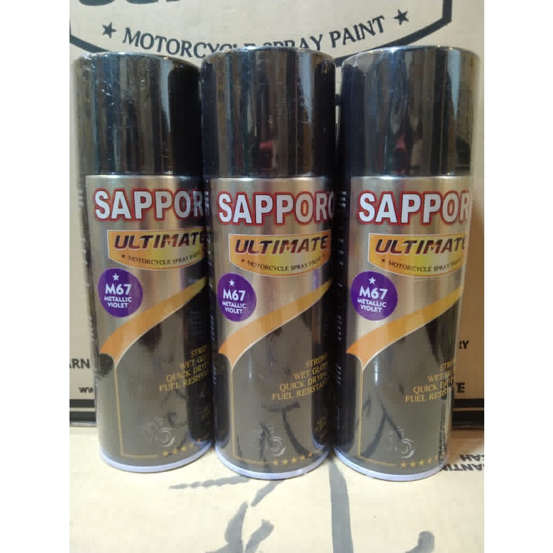 cat spray pilok pilox cat semprot sapporo ultimate saporo M67 metallic violet unggu tua metallic 400ml