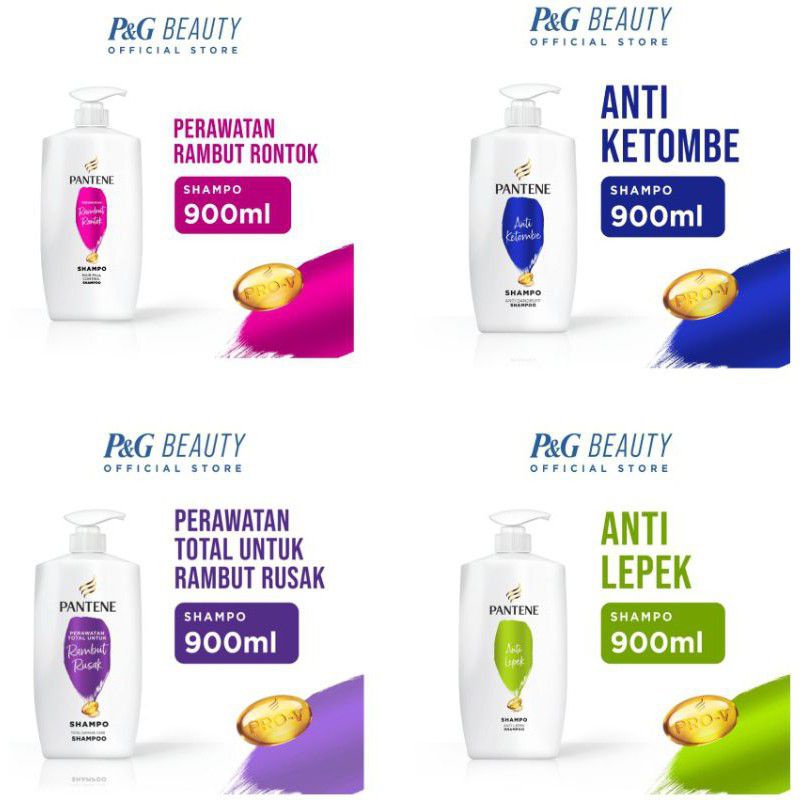 Pantene Shampoo 900 900ml 900 ml Anti Ketombe / Rambut Rontok / Anti Lepek 900 900ml 900 ml