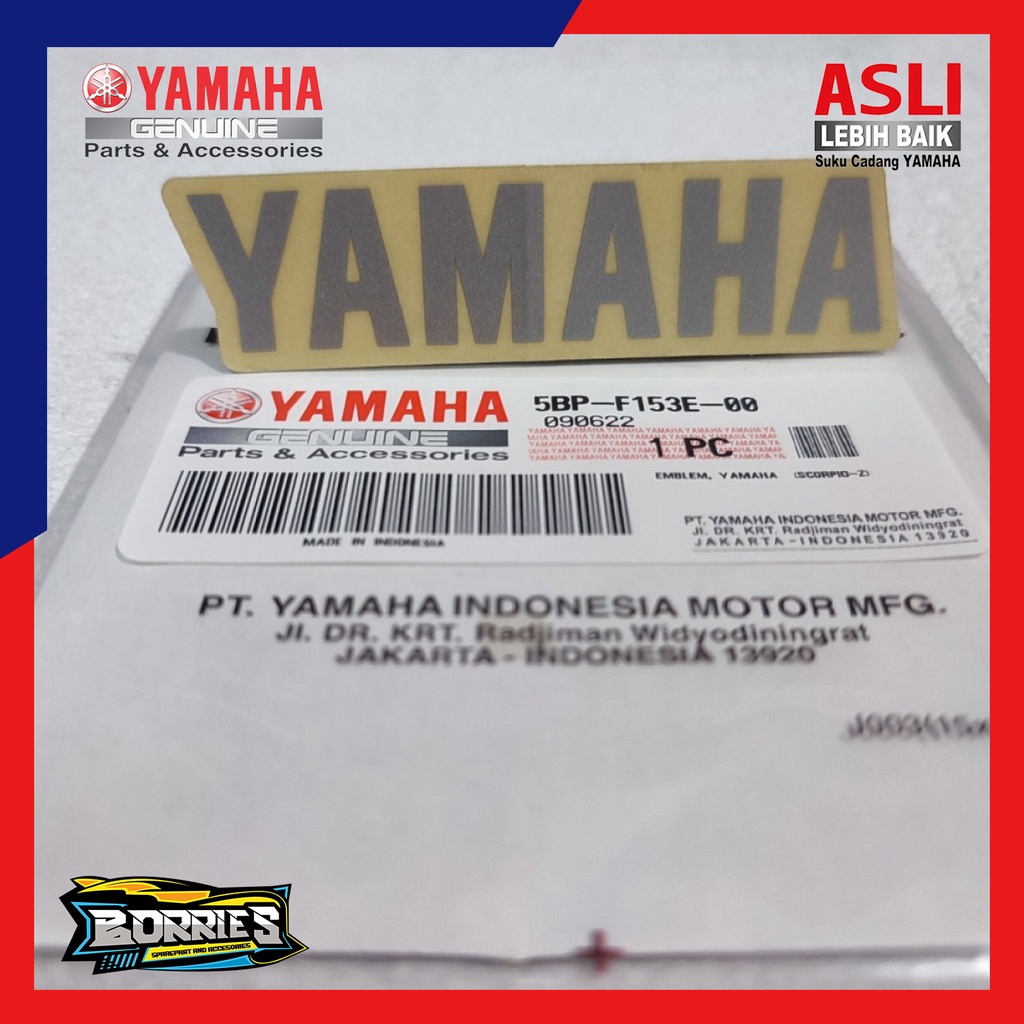 EMBLEM STIKER TOOLBOX RX KING SOUL VIXION SCORPIO ORIGINAL BARU YAMAHA 5BP-F153E-00