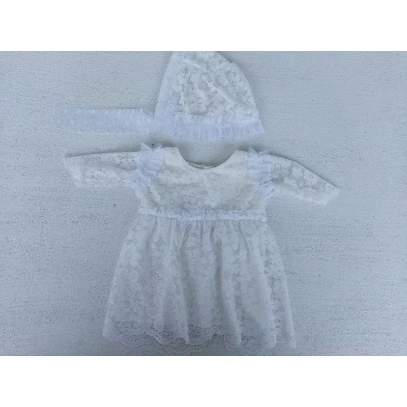 Dress bayi aqiqah perempuan Baju Bayi Newborn baru Lahir Beautiful Set  New Born Baby Dress