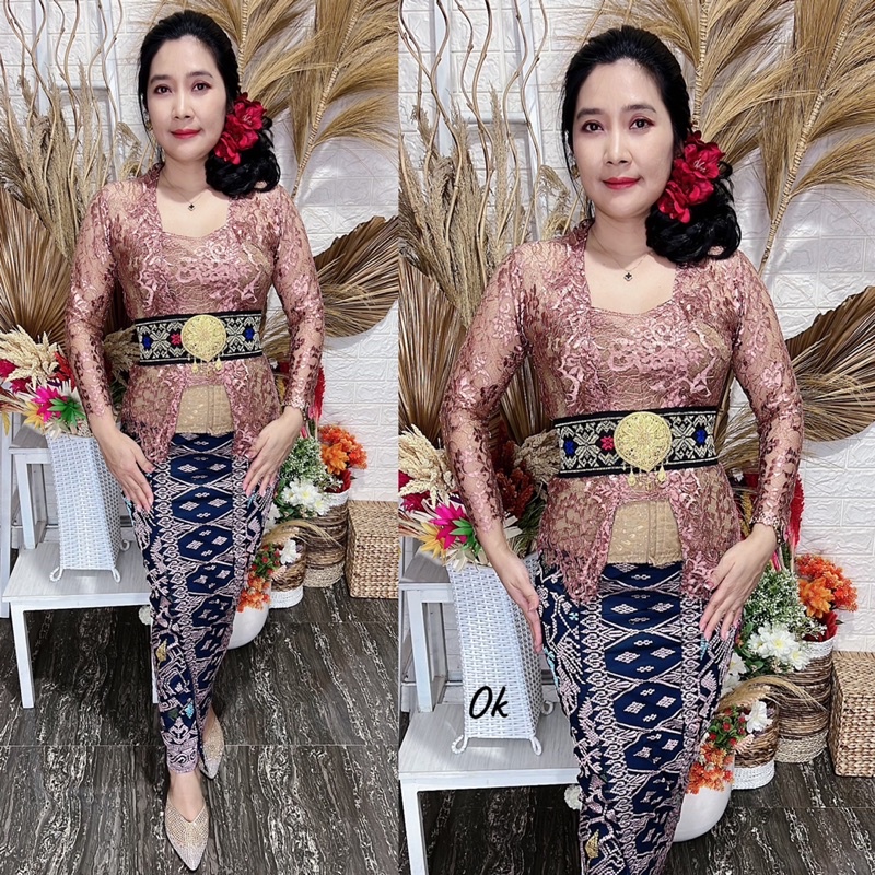 kebaya brokad metalic premium