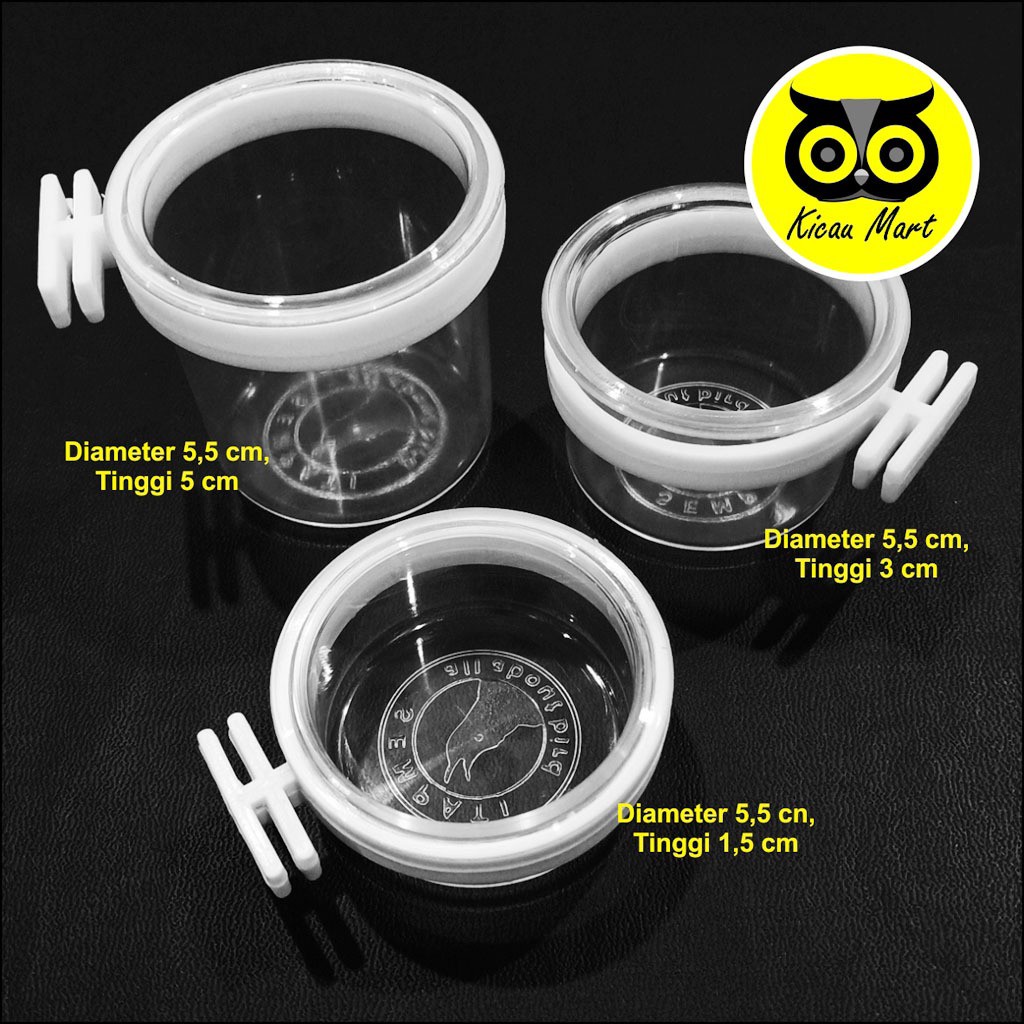 CEPUK IMPORT ITALY BELGIA FULLSETT ISI 3 PCS SEMPATI CANGKIR TEMPAT MAKAN PAKAN MINUM BURUNG CBLGS