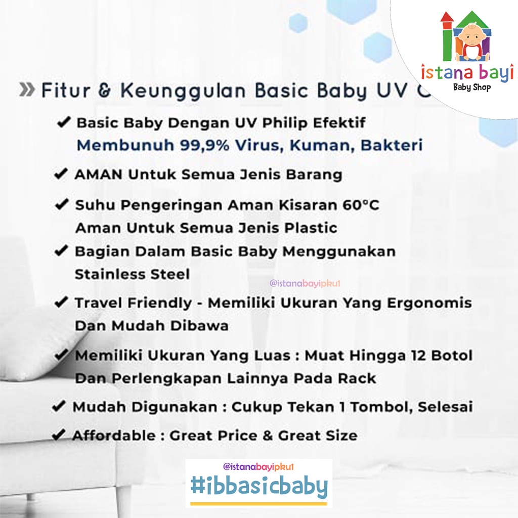 Basic Baby UV Cabinet/ Mesin steril perlangkapan bayi