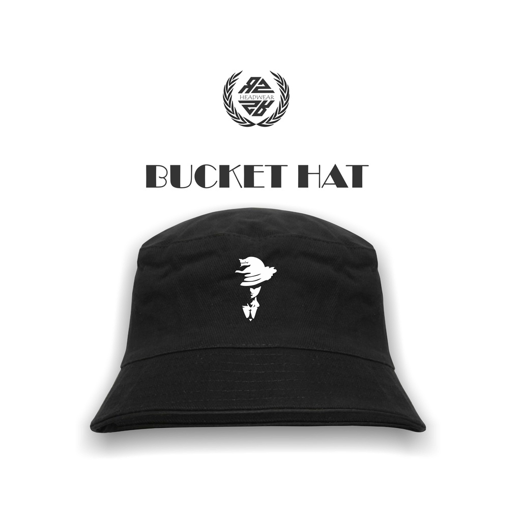 Topi Bucket Pria Wanita Sablon Premium Bucket Hat Bolak Balik Sablon 1 Sisi Bahan Katun Original