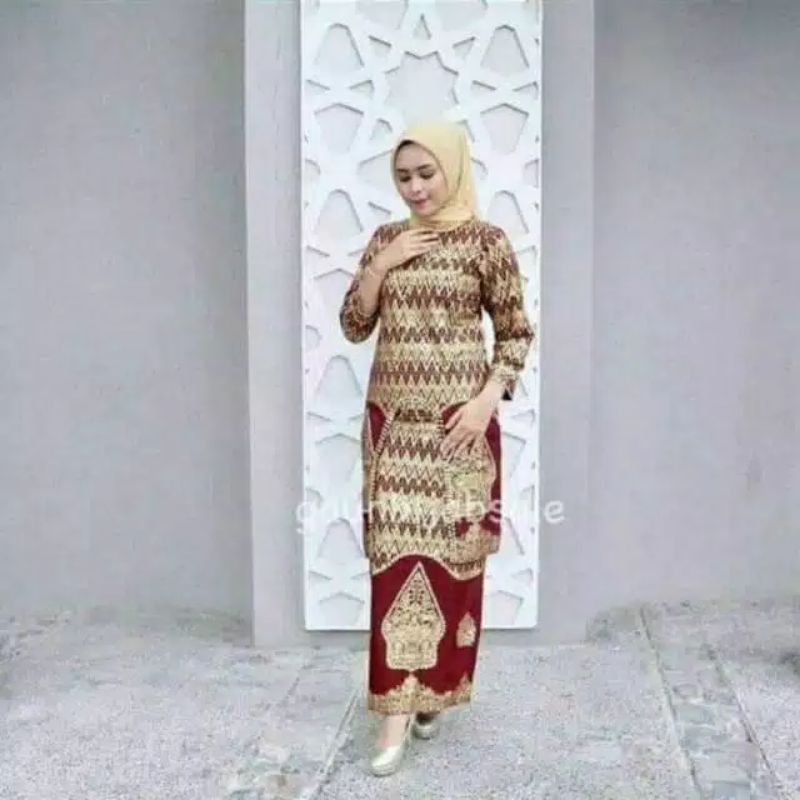 COUPLE SETELAN KURUNG U MOTIF SONGKET PALEMBANG WAYANG