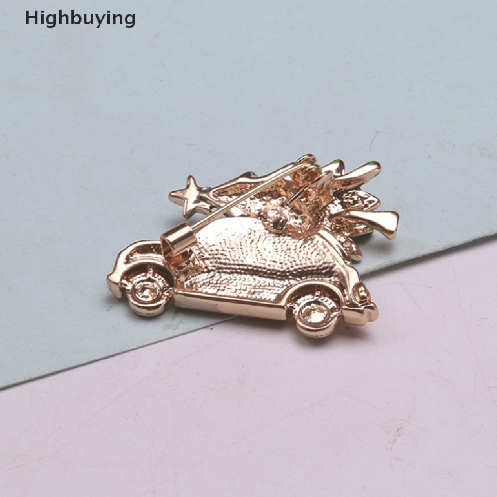 Hbid Enamel Mobil Enamel Pohon Natal Bros Pin Wanita Fashion Perhiasan Hadiah Trendi Bros Glory