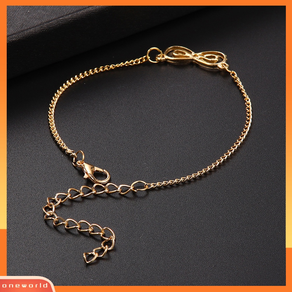 [WONE] 6pcs /Set Wanita 8cinta Hati Gelang Kaki Pesona Kaki Rantai Gelang Pesta Perhiasan Hadiah