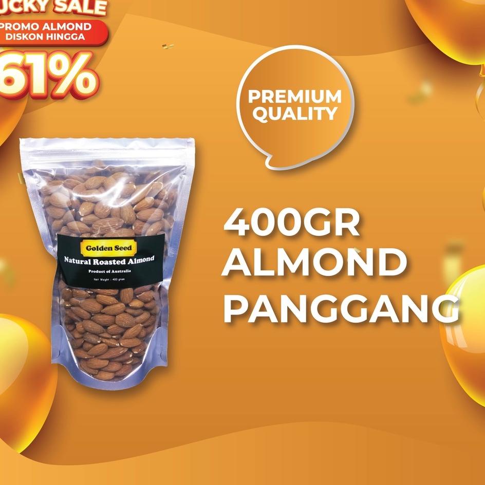 

▶ KACANG ALMOND PANGGANG 400 GRAM PREMIUM - ROASTED ALMOND 400 GR と