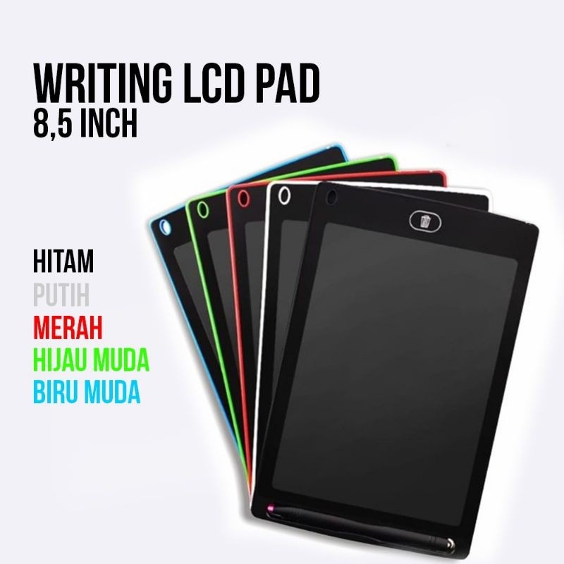 LCD Drawing Writing Tablet Anak &amp; Dewasa 8.5 inch - Papan Tulis LCD Gambar Untuk Anak Dan Dewasa / LCD writing tablet 8.5 -12‘’ drawing tablet+Stylus Pen Papan gambar warna yang dapat dihapus untuk anak-anak dan siswa